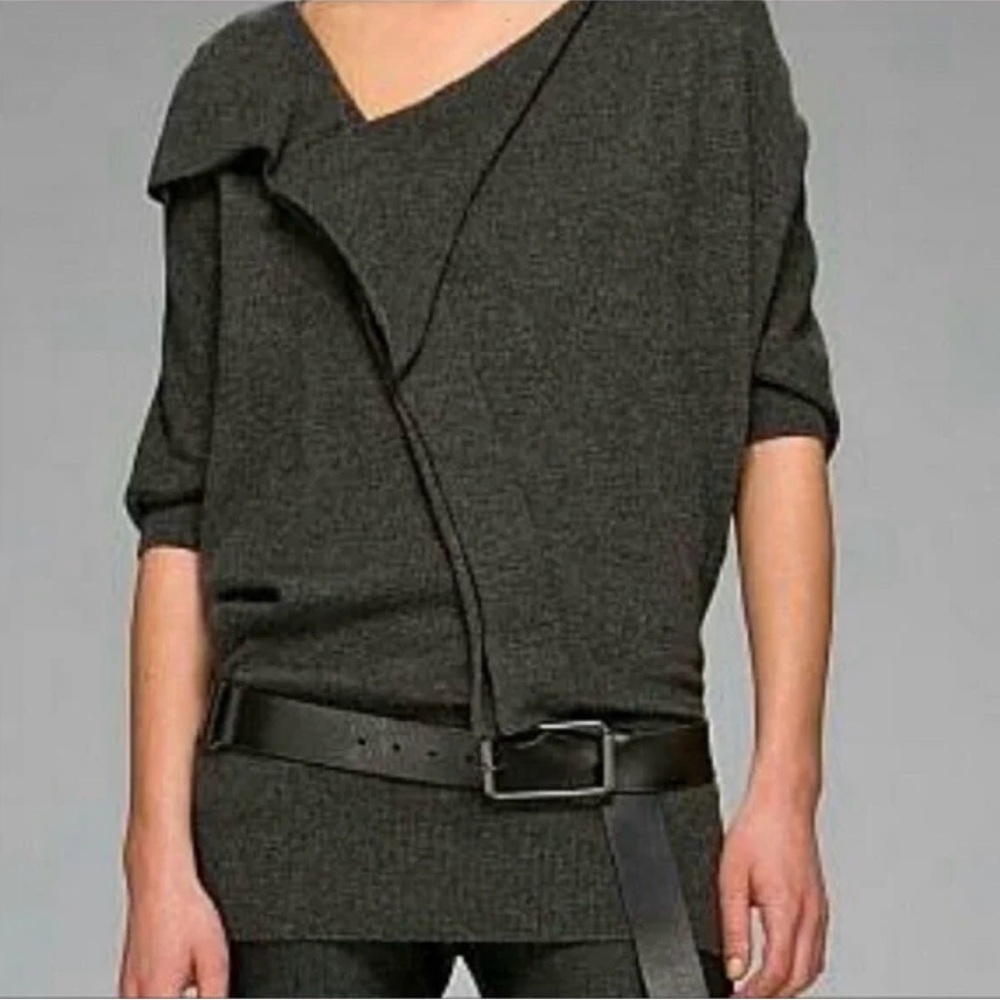 SALE NWT $275 Vince XS Women's Top Tunic Sweater Black 100% Cashmere